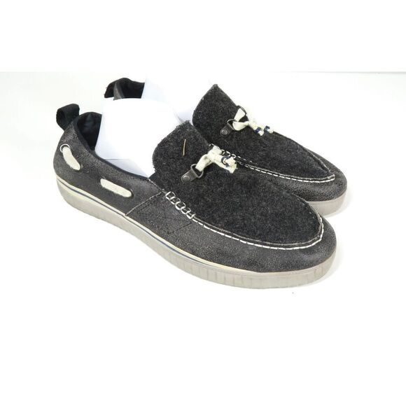 Sorel Sentry Gray Wool Leather Loafer Boat Slip On Casual Driving Shoe Mens 12 - Picture 1 of 8